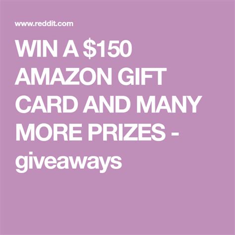 We did not find results for: WIN A $150 AMAZON GIFT CARD AND MANY MORE PRIZES ...