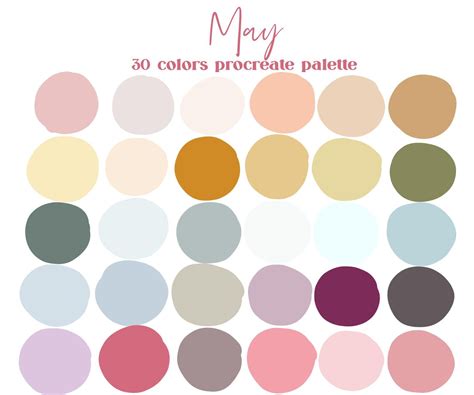 Mei Neutralen Procreate Kleurenpalet Ipad Procreate Swatches Etsy Nederland Color Palette