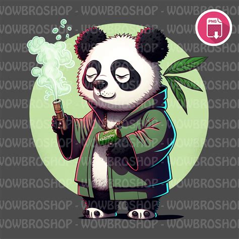 Stoned Panda Png Bundle Weed Smoking Animal Png Cannabis Png T