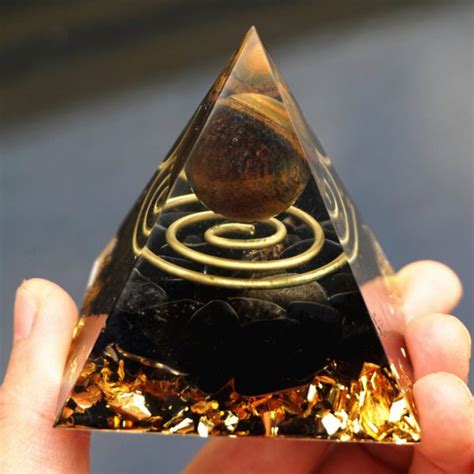 Tiger Eye Crystal Sphere Obsidian Orgonite Pyramid Orgone Pyramids