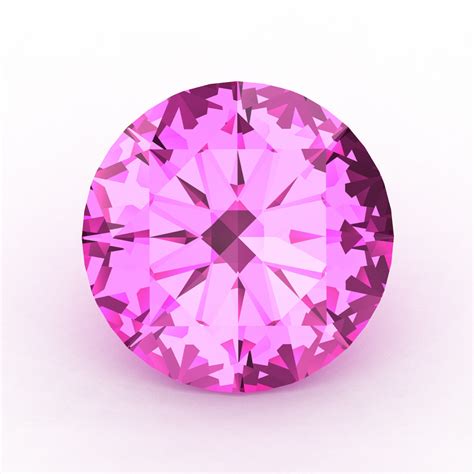 Art Masters Gems Calibrated 125 Ct Round Light Pink Sapphire Created