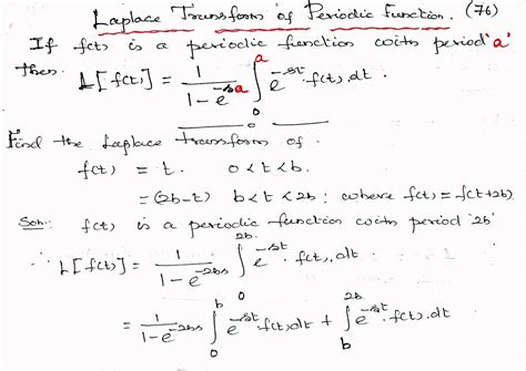 Tpgit Mathematics Laplace Transform Of Periodic Functions