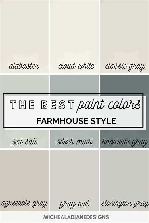 Farmhouse Color Palette Sherwin Williams