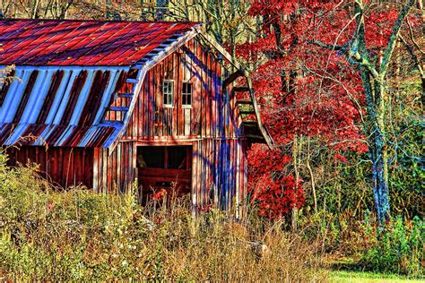 Autumn Barn Photograph By Hh Photography Of Florida Fine Art America