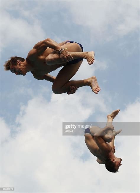 Terry Horner And Landon Marzullo Of The Usa Dive During The Mens
