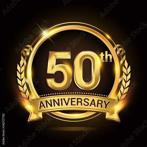 50th Golden Anniversary Logo 50 Years Anniversary Celebration With