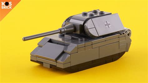 Lego Maus Panzer 8 Ww2 German Tank Mini Vehicles Tutorial Youtube