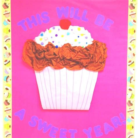This Will Be A Sweet Year Cupcake Bulletin Board Cupcake Bulletin