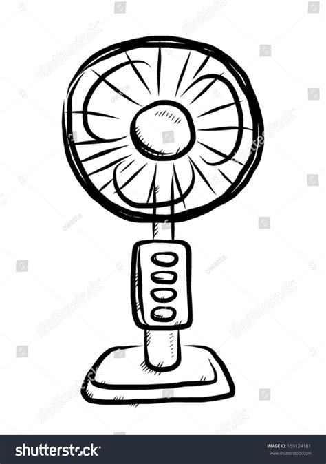 Electrical Fan Front View Cartoon Vector Stock Vector Royalty Free