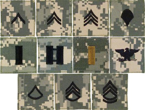 Acu Digital Camouflage Military Rank Rip Stop Insignia Patch Usa Made