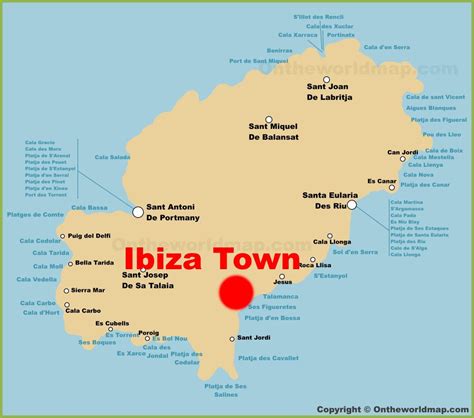 Ibiza Spain World Map