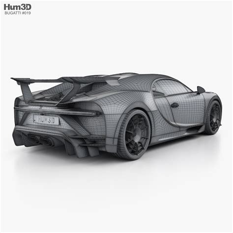 A new concept of chiron. Bugatti Chiron Pur Sport 2021 3D model - Vehicles on Hum3D