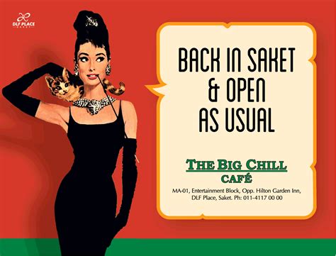 Dlf Place The Big Chill Cafe Back In Saket And Open As Usual Ad