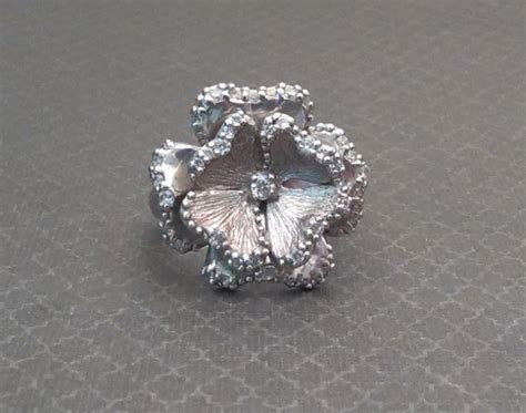 Vintage Sterling Silver Flower Ring Etsy