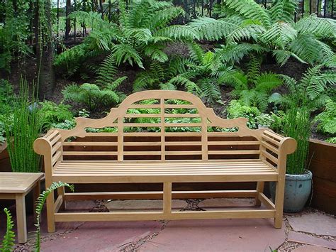 Anderson Collections Marlborough Teak Garden Bench Outdoor Benches Patio Lawn