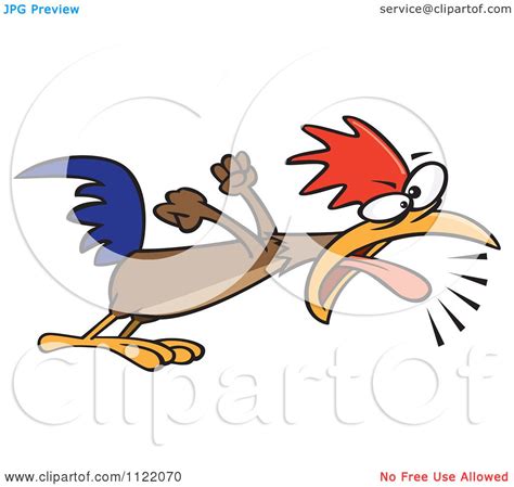 Cartoon Of A Rooster Screaming A Wake Up Call Royalty Free Vector