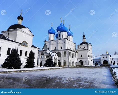 Russian Church In Winter Cold Day And A Beautiful Temple Details And