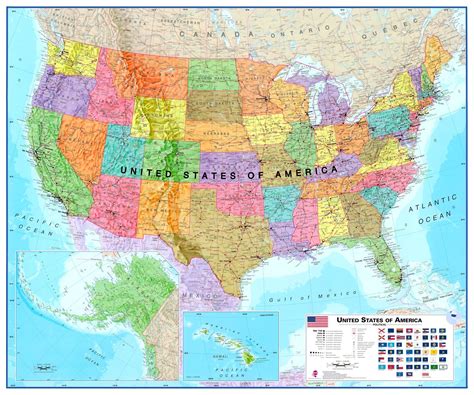 Koop Landkaart Verenigde Staten Van Amerika Maps International 14250