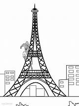 Tower Eiffel Kids Coloring Pages Drawing Easy Paris Printable Draw Drawings Cool2bkids Getdrawings Coloringme Paintingvalley sketch template