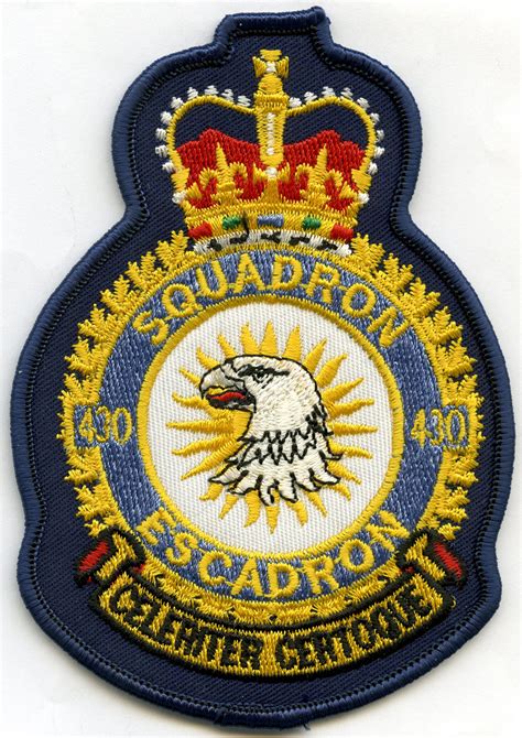 Rcaf 430 Squadron Queens Crown Air Force Badge Canadian Military