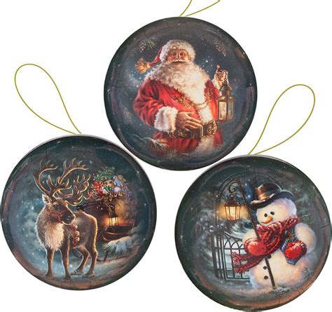 Handmade Christmas Ornaments Set Of 3 Fillable Christmas