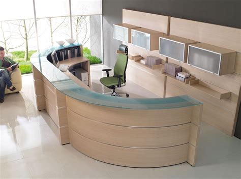 Curved Reception Desk With Storage Reception Desk Office Furniture