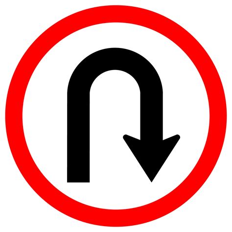 U Turn Sign Vector Art Icons And Graphics For Free Download