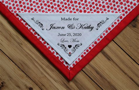 Triangle Quilt Label Personalized Sewing Labels Etsy