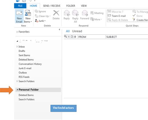 How To Create Personal Folder In Ms Outlook 2013 The Tech Factors