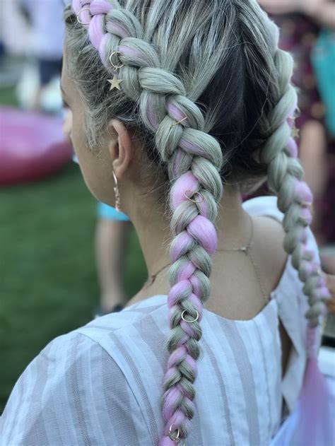 Festival Coachella Hair Pink Braids By Tatiana Karelina Coachella