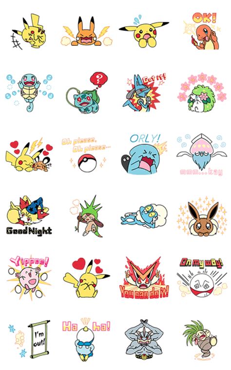 animated pokémon stickers sticker list line whatsapp telegram and png pack