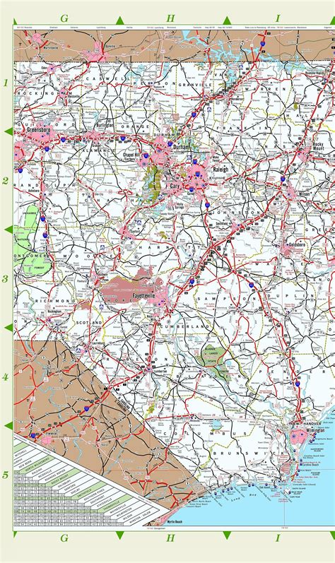Map Of Central North Carolina System Map