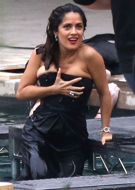 Salma Hayek Almost Spills Out Of Her Dress During Sexy Photo Shoot