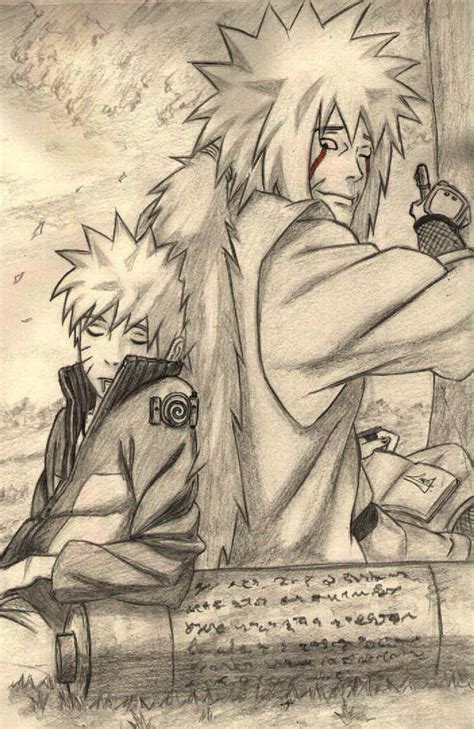 Jiraiya And Naruto By Mlpowaa Naruto Sketch Naruto Painting Naruto