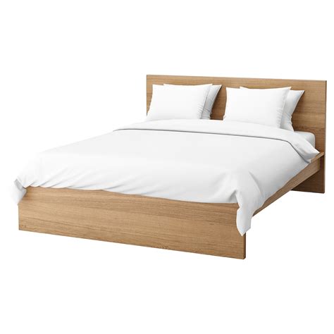 Malm Bed Frame High Oak Veneer Lur Y Standard Double Ikea Ireland