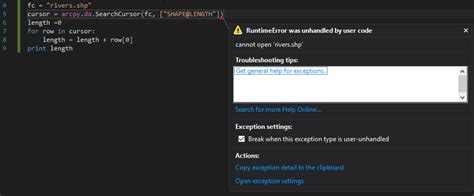 Gis Runtimeerror Cannot Open From Arcpy Search Cursor Math Solves