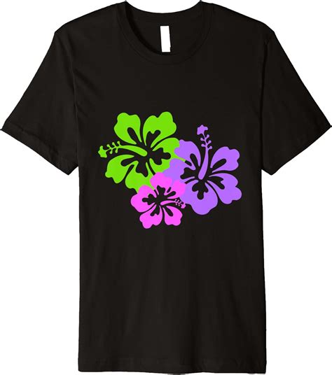 Amazon Com Hibiscus Flowers Hawaiian Premium T Shirt Clothing Shoes