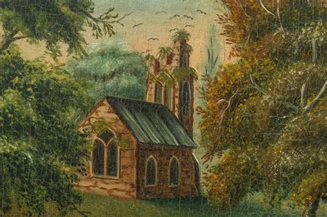 Early 19th Century English Naive Landscape Painting At 1stdibs