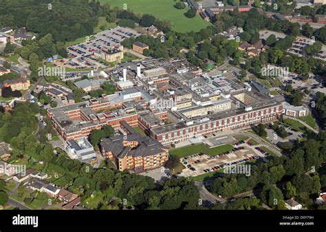 Aerial View Of Rotherham Hospital In South Yorkshire Stock Photo