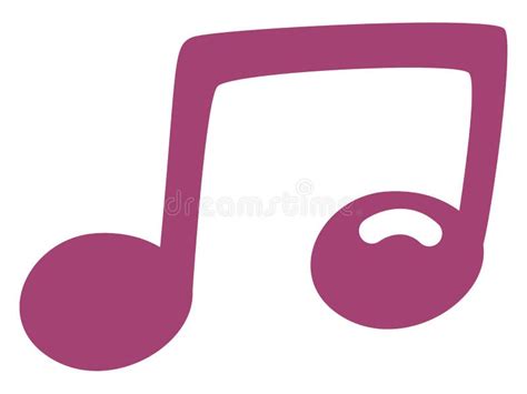 Pink Music Note Icon Stock Vector Illustration Of Song 260372619