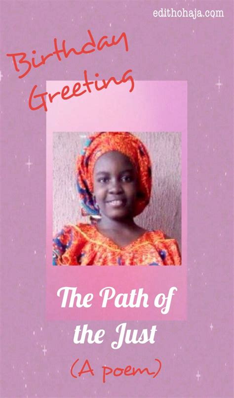 The Path Of The Just Poem And Bible Verses Edith Ohaja