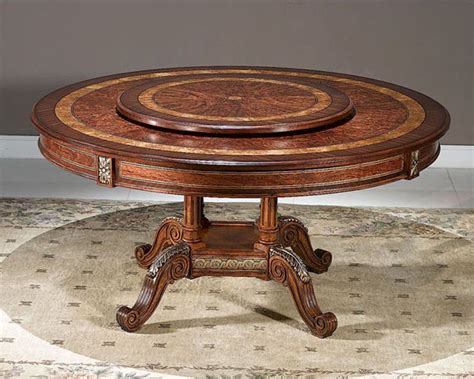 Our lazy susan is perfect for making spices and condiments readily accessible at the dinner table, kitchen cabinet or closet shelf. Infinity Furniture Dining Table w/ Lazy Susan Louis XVI ...