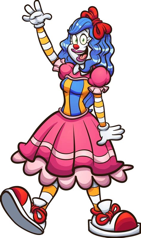 female cartoon clown 2027795 vector art at vecteezy