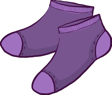 Purple Socks Illustration Vector On White Background 13598998 Vector