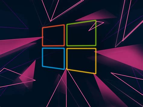 1280x960 Resolution Windows 10 Neon Logo 1280x960 Resolution Wallpaper