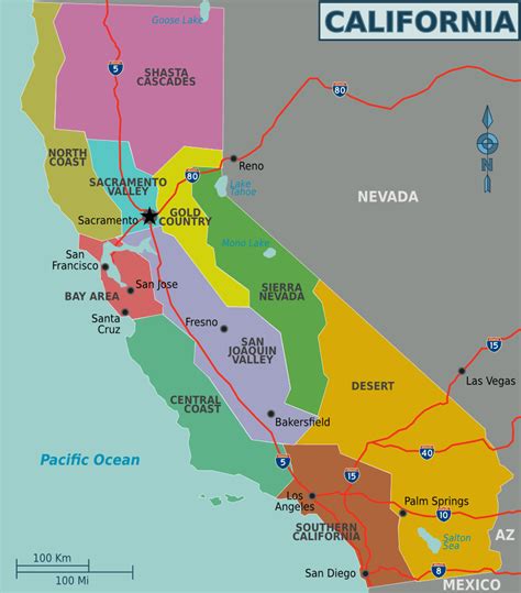California Regions Map •