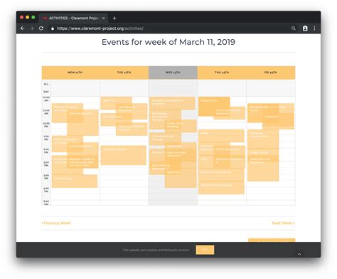 How To Make The Most Of A Weekly Events Calendar The Events Calendar
