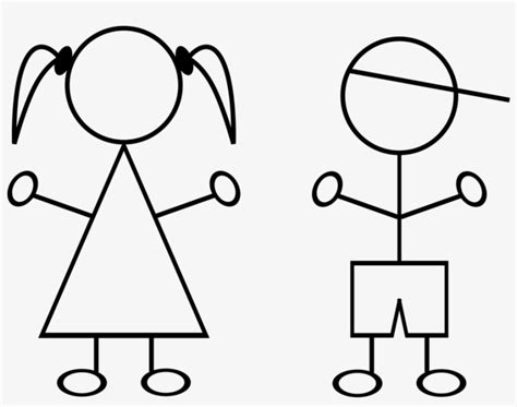 Stick Figure Drawing Child Female Girl Kids Clip Art