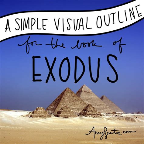 A Simple Visual Outline For The Book Of Exodus The Life Of Moses