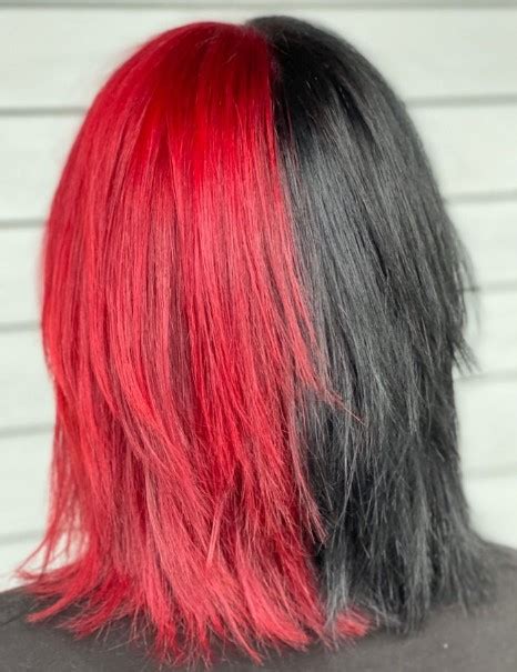 40 Best Half Red Half Black Hair Women Hair Color And Haircuts 2023